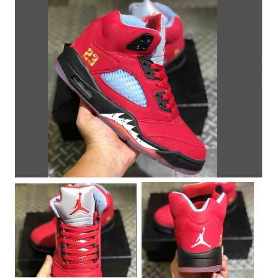 Air Jordan 5 Retro 2020 Red Gold 23 Letters Men Shoes